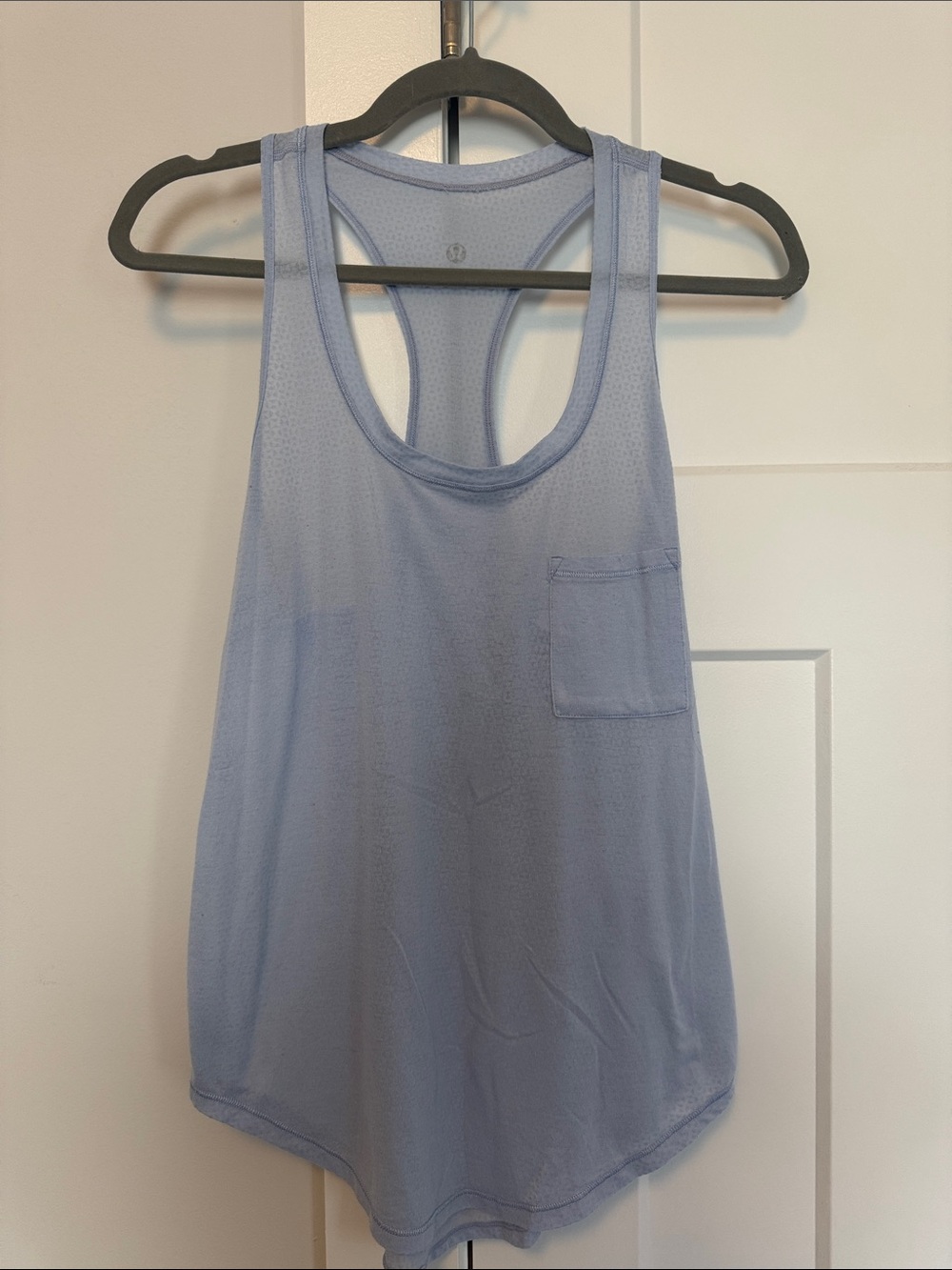 lululemon athletica Light Blue/Purple Racerback Pocket Tank Top